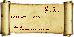 Haffner Klára névjegykártya